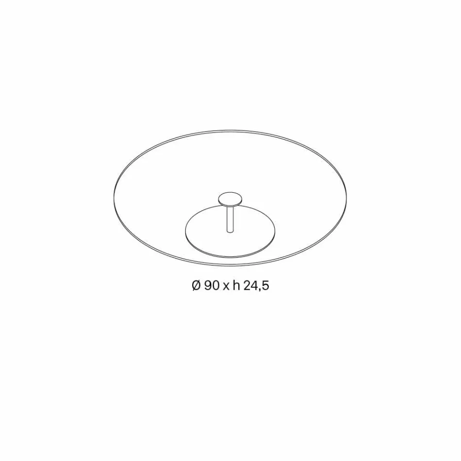 Rundt sofabord i ekstra klart glas - Giovannino Viadurini