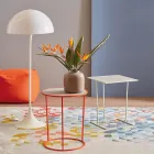 Rundt sofabord til moderne stue i farvet metal lavet i Italien - Raphael Viadurini