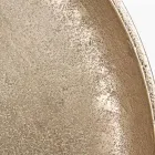 Rundt bord i belagt og antik vintage aluminium Homemotion - Smemo Viadurini