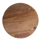 Rundt sofabord i genbrugstræ og stål hvid eller grå - Genoveffa Viadurini