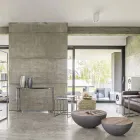 Rundt sofabord i genbrugstræ og stål hvid eller grå - Genoveffa Viadurini