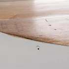 Rundt sofabord i genbrugstræ og stål hvid eller grå - Genoveffa Viadurini