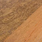 Rundt sofabord i genbrugstræ og stål hvid eller grå - Genoveffa Viadurini