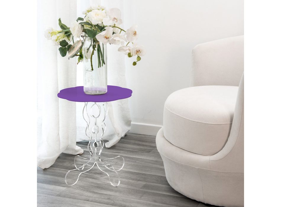 Rundt lavendel sofabord diameter 36cm Janis moderne design Viadurini