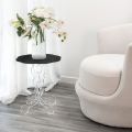 Sofabord runde sorte diameter 36 cm Janis moderne design, fremstillet i Italien