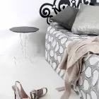 Sofabord runde sorte diameter 36 cm Janis moderne design, fremstillet i Italien Viadurini