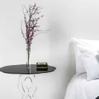 Sofabord runde sorte diameter 50 cm Janis moderne design, fremstillet i Italien Viadurini