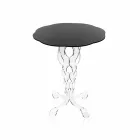 Sofabord runde sorte diameter 50 cm Janis moderne design, fremstillet i Italien Viadurini