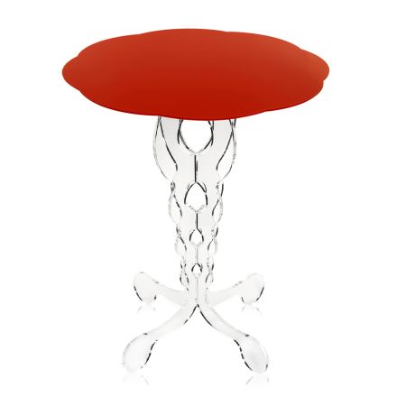 røde runde bord diameter 50 cm Janis moderne design, fremstillet i Italien Viadurini