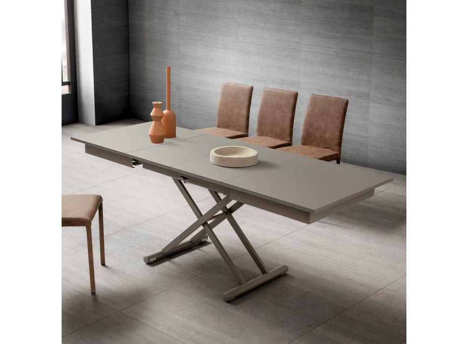 Transformerbart stue-sofabord i Fenix og metal fremstillet i Italien - Chiano Viadurini