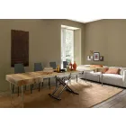 Transformerbart sofabord i træ og sort metal fremstillet i Italien - Niverio Viadurini