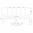 Transformerbart sofabord i træ og sort metal fremstillet i Italien - Niverio Viadurini