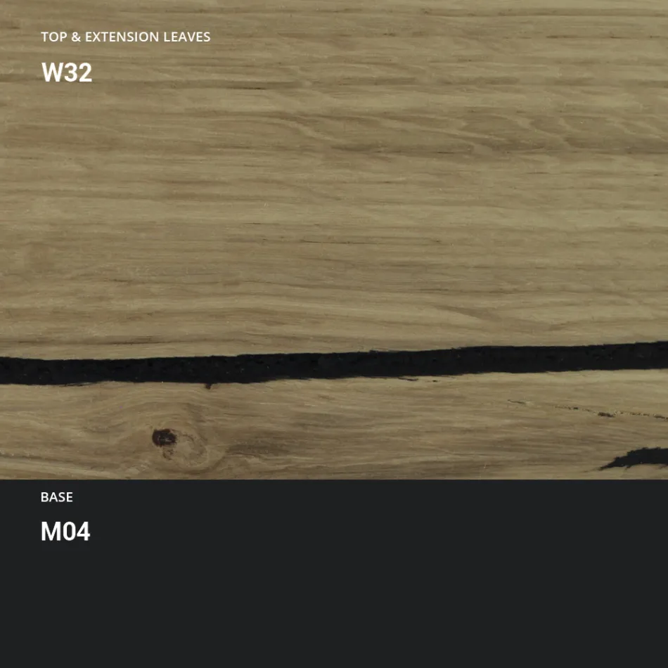 Transformerbart sofabord i træ spisebord lavet i Italien - Polar Viadurini