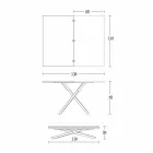 Sofabord, der kan konverteres til et spisebord, træplade og metalbund - fersken Viadurini