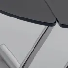 Transformerbart sofabord i rundt metal og glas spisebord - Giordana Viadurini