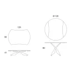 Transformerbart sofabord i metal og glas Stuebord - Giordano Viadurini