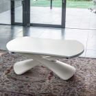 Transformerbart sofabord i metal og glas Stuebord - Giordano Viadurini