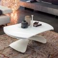 Transformerbart sofabord i metal og glas Stuebord - Giordano
