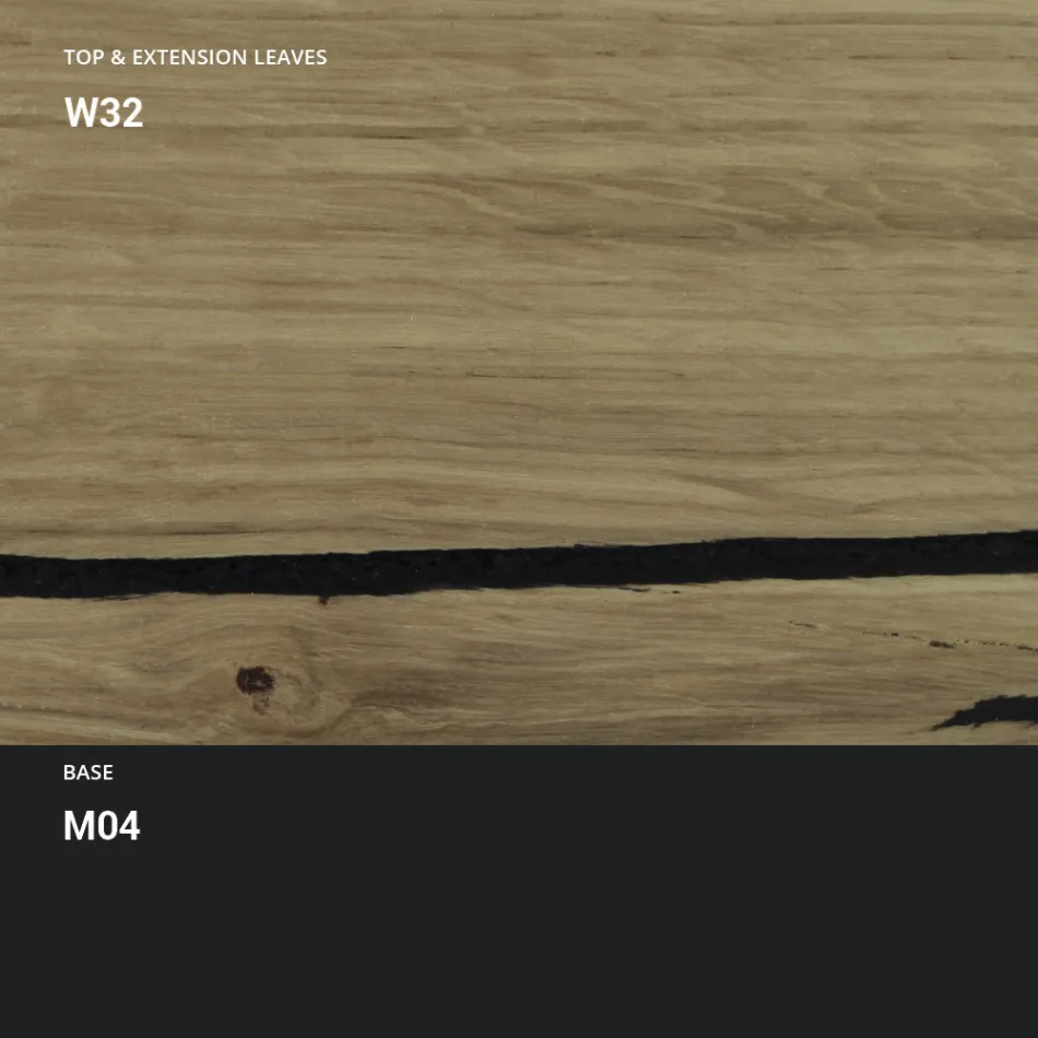 Transformerbart sofabord i metal og træbord lavet i Italien - Polaris Viadurini