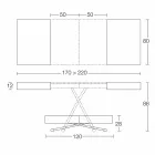 Moderne transformerbart sofabord med Malta effekt top fremstillet i Italien - Patroclus Viadurini