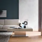 Moderne transformerbart sofabord med mørteleffekt Top fremstillet i Italien - Salomon Viadurini