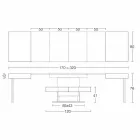 Moderne transformerbart sofabord med mørteleffekt Top fremstillet i Italien - Salomon Viadurini