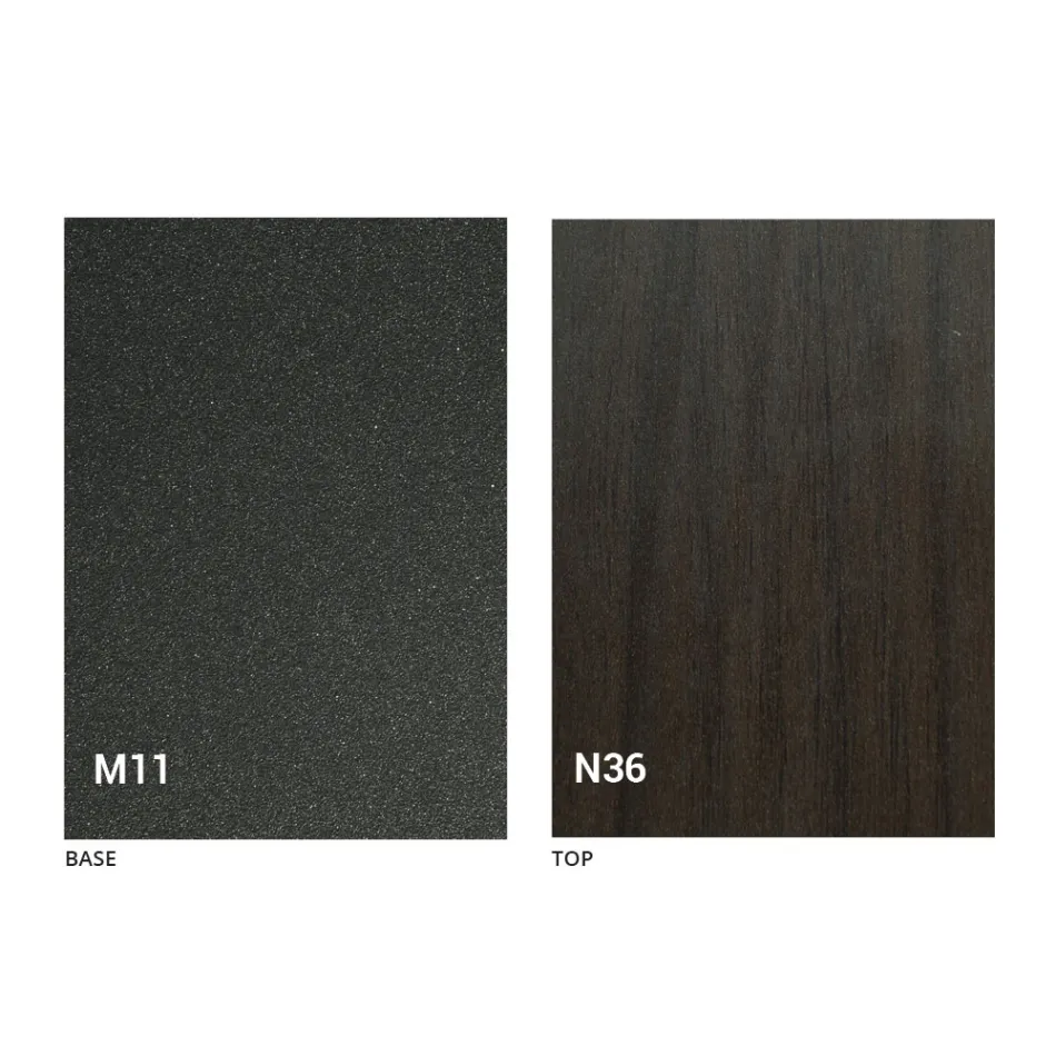 Moderne transformerbart sofabord i grafitmetal og træplade - Sistocle Viadurini