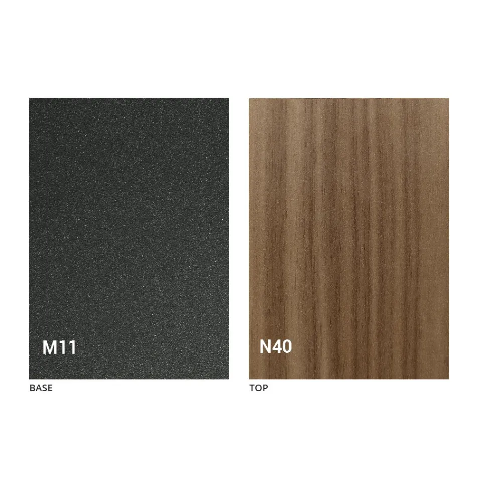 Moderne transformerbart sofabord i grafitmetal og træplade - Sistocle Viadurini