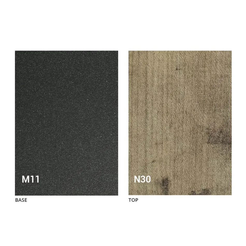 Moderne transformerbart sofabord i grafitmetal og træplade - Sistocle Viadurini