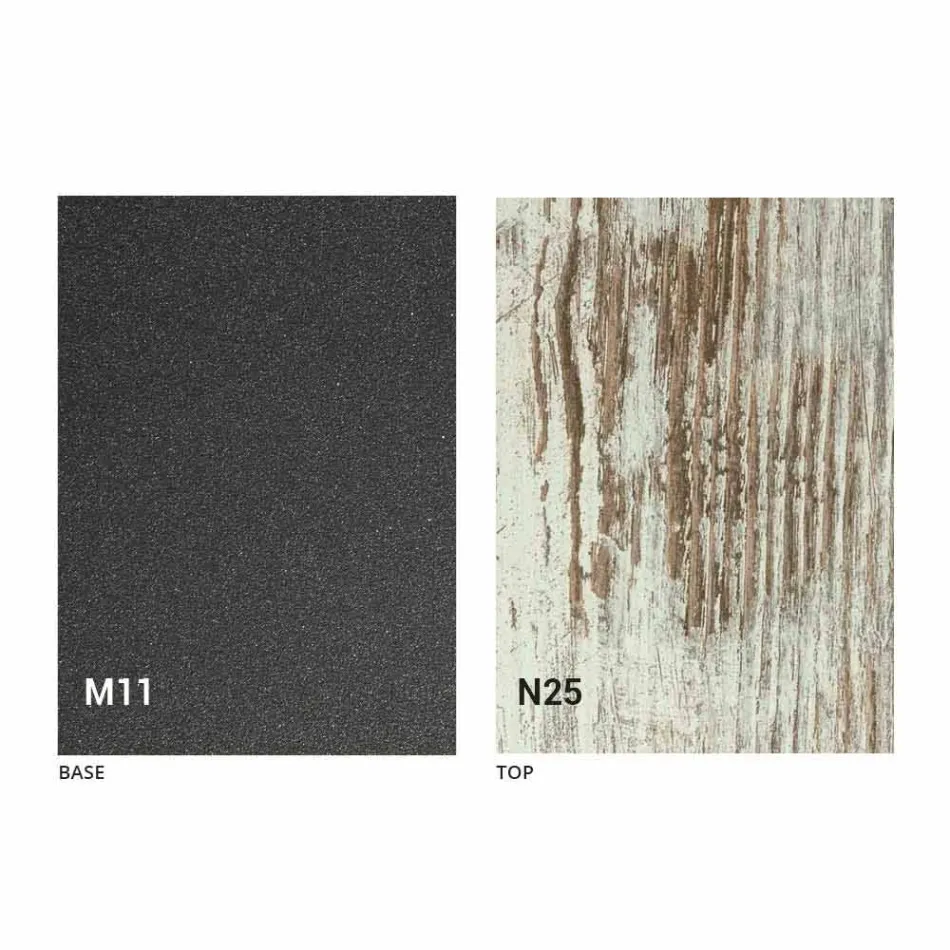 Moderne transformerbart sofabord i grafitmetal og træplade - Sistocle Viadurini