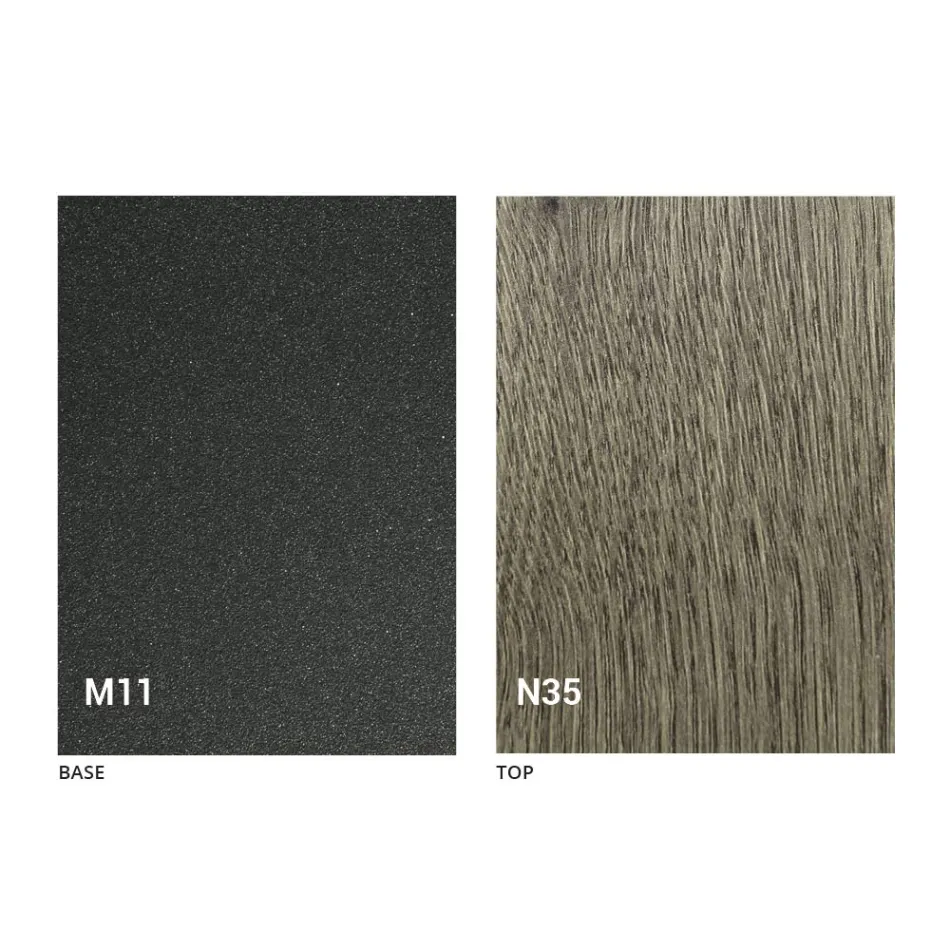 Moderne transformerbart sofabord i grafitmetal og træplade - Sistocle Viadurini