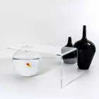 gennemsigtig bord L90xH40xP48 cm Bolly moderne design, fremstillet i Italien Viadurini