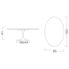 Eero Saarinen Tulip Sofabord H 41 med Guld Caracatta Marmor Top Made in Italy - Scarlet Viadurini