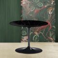 Tulip Eero Saarinen H 41 sofabord med Marquinia sort marmor rund plade - Scarlet