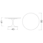 Tulip sofabord Eero Saarinen H 41 i Entzo Keramik Made in Italy - Scarlet Viadurini