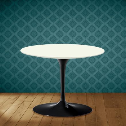 Eero Saarinen Tulip sofabord H 41 i Moonè keramik fremstillet i Italien - skarlagenrød Viadurini
