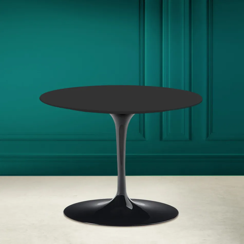 Tulip Sofabord Eero Saarinen H 41 i Noir Blød Keramik Made in Italy - Scarlet Viadurini