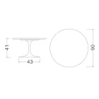 Tulip sofabord Eero Saarinen H 41 i statuary keramik Made in Italy - Scarlet Viadurini