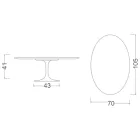 Eero Saarinen H 41 Oval Tulip Sofabord med Arabescato Marmor Top Made in Italy - Scarlet Viadurini