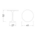 Tulip sofabord Eero Saarinen H 52 med sort flydende laminat top lavet i Italien - Scarlet Viadurini