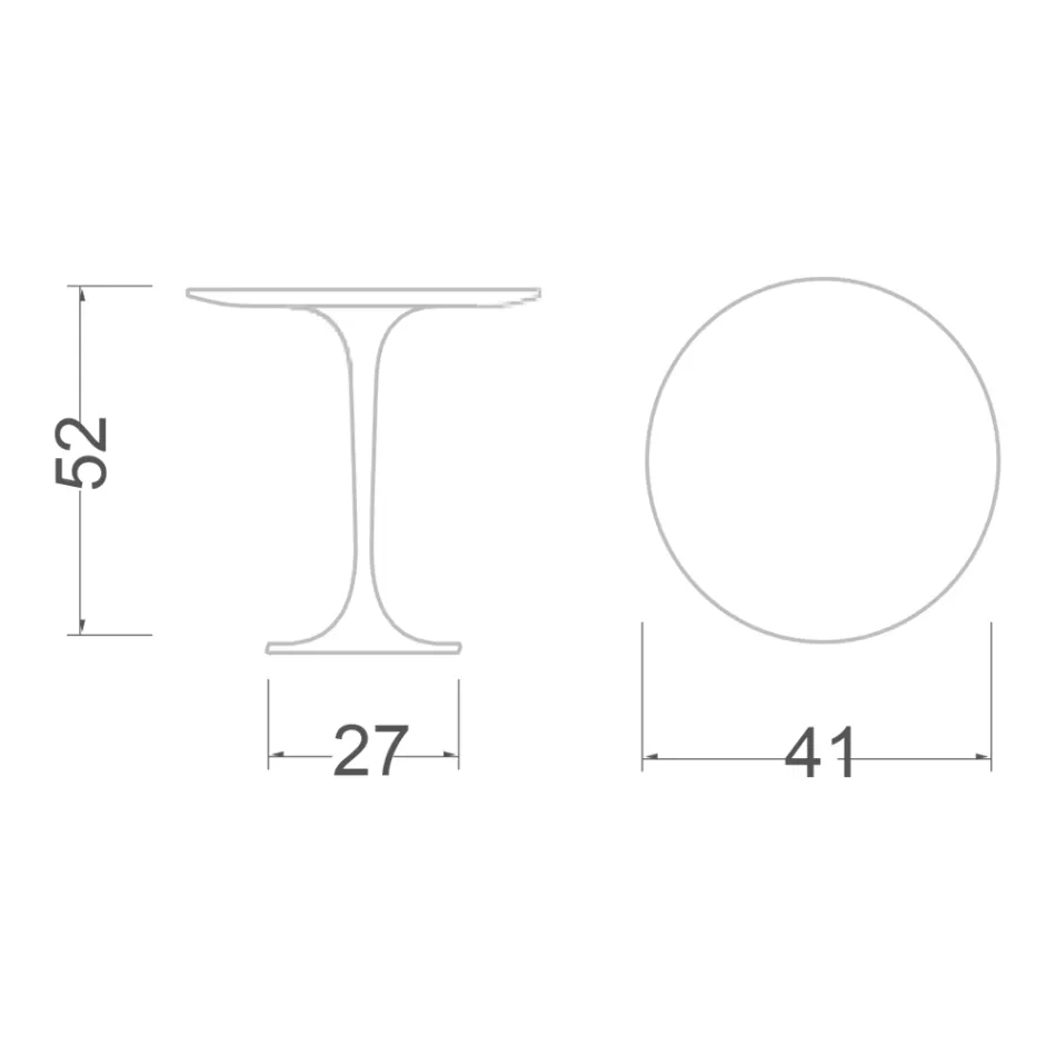 Eero Saarinen Tulip Sofabord H 52 i Carrara Statuarietto Marble Made in Italy - Scarlet Viadurini