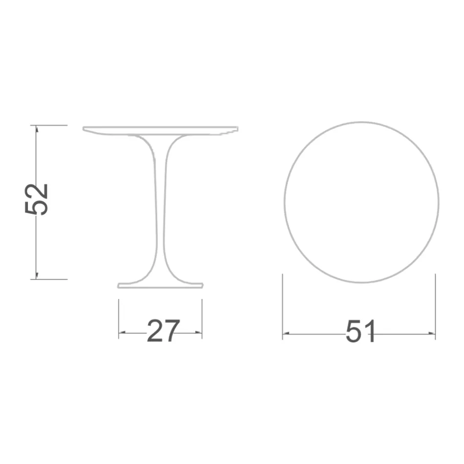 Eero Saarinen Tulip Sofabord H 52 i Carrara Statuarietto Marble Made in Italy - Scarlet Viadurini