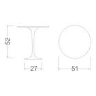 Tulip Sofabord Eero Saarinen H 52 i Sort Marquinia Marble Made in Italy - Scarlet Viadurini