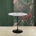 Tulip Eero Saarinen H 52 Oval Sofabord i Arabesque Marble Made in Italy - Scarlet