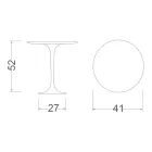 Tulip Sofabord Eero Saarinen H 52 Rund i Arabescato Marble Made in Italy - Scarlet Viadurini