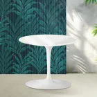 Saarinen Tulip sofabord H 39 cm i blank hvid Florim keramik - Scarlet Viadurini