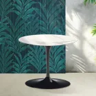 Saarinen Tulip sofabord H 39 cm i blank Statuario Florim keramik - Skarlagenrød Viadurini