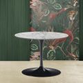 Tulip Saarinen sofabord med oval plade i arabesk marmor H 39 Made in Italy - Scarlet