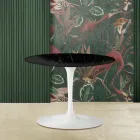 Tulip Saarinen H 39 Oval Sofabord i Sort MARquinia Marble Fremstillet i Italien Viadurini