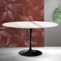 Saarinen Tulip sofabord H 41 cm i Florim Statuario mat keramik - skarlagenrød